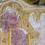 ...e, nella fascia in basso, San Bonaventura di Bagnoregio, fiancheggiato da sei santi fra cui San Benedetto: l'ispiratore di quei monaci che quasi mille anni fa, edificarono questa splendida abbazia sopravvissuta nel tempo